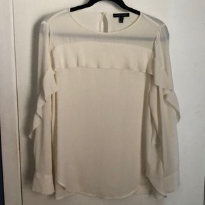 BR Cream Blouse with Frill Detail